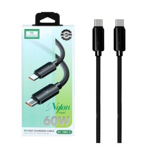 0060338 کابل شارژ فست ارلدام تایپ سی به تایپ سی مدل ec 188c c 700